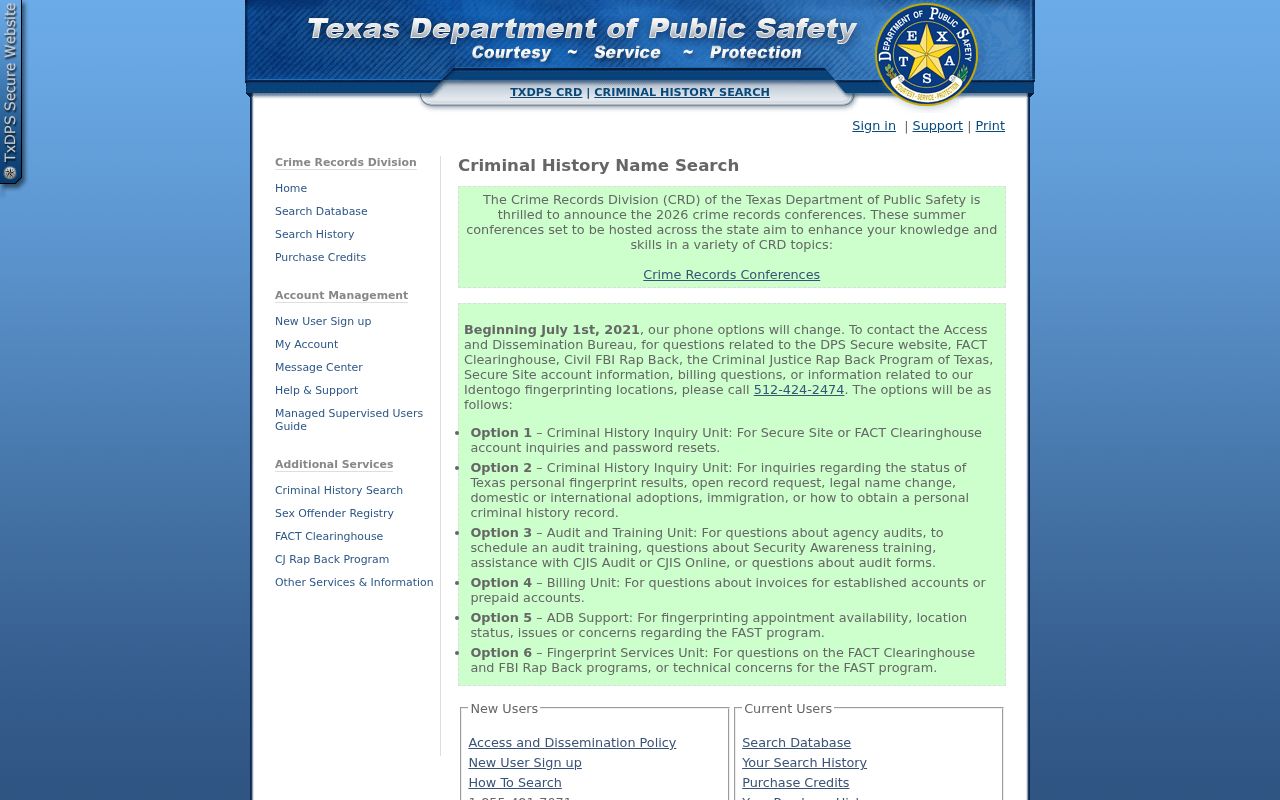 Texas conviction search for Potter County criminal records