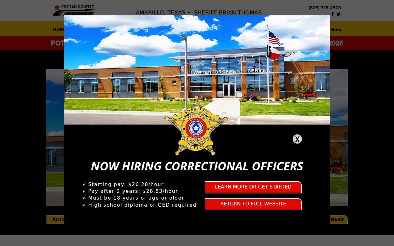 Potter County Sheriff criminal records access