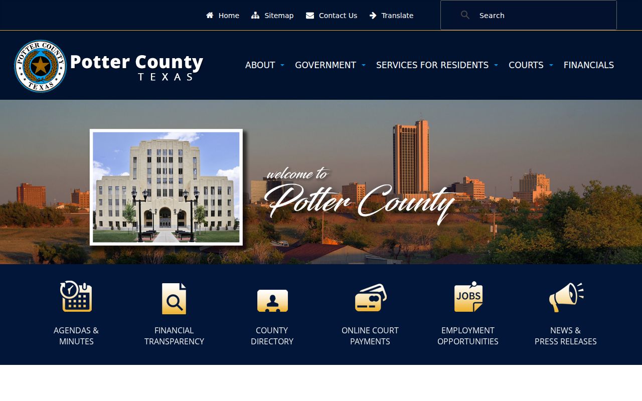 Potter County criminal history government office directory