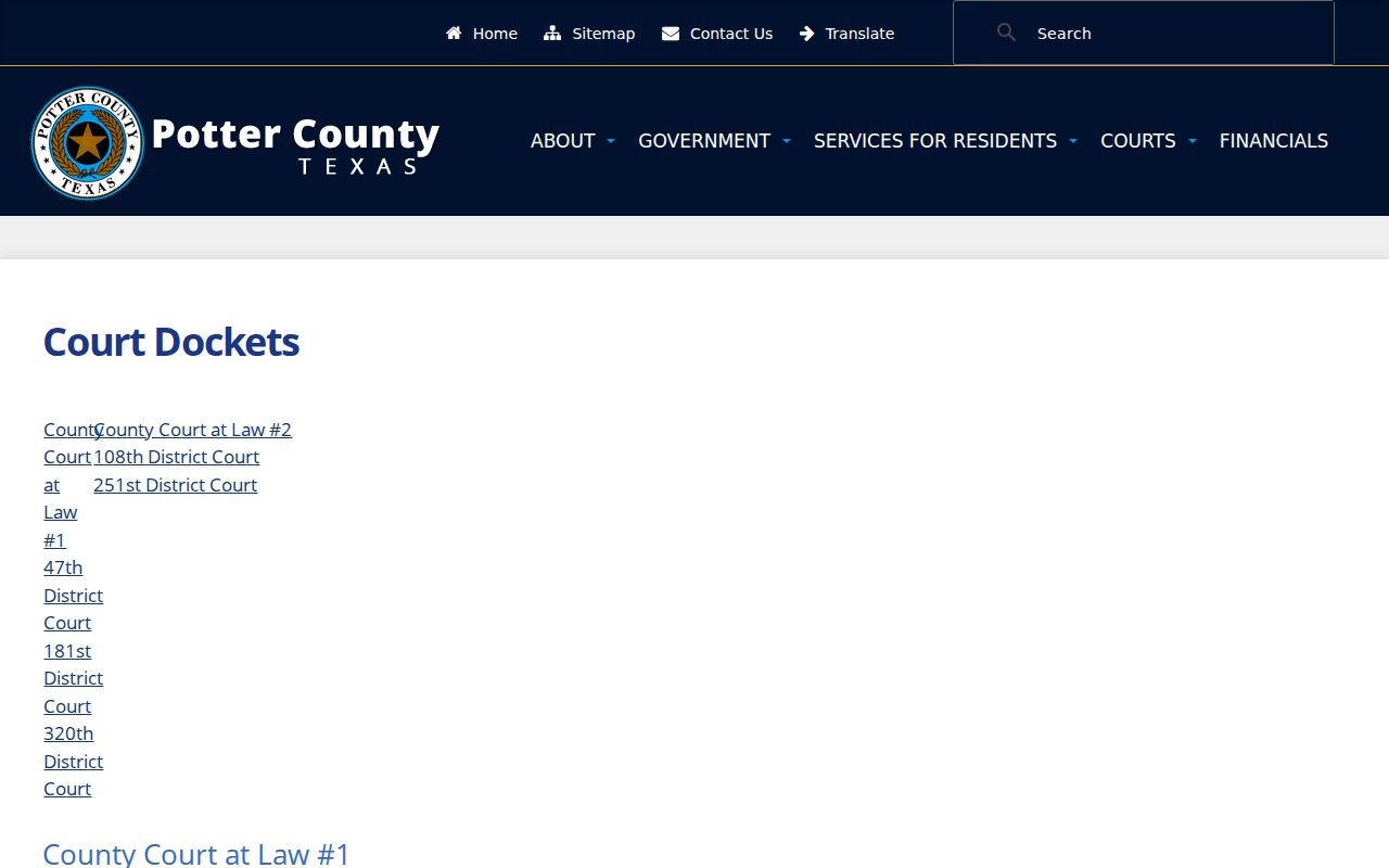 Potter County criminal court docket calendar